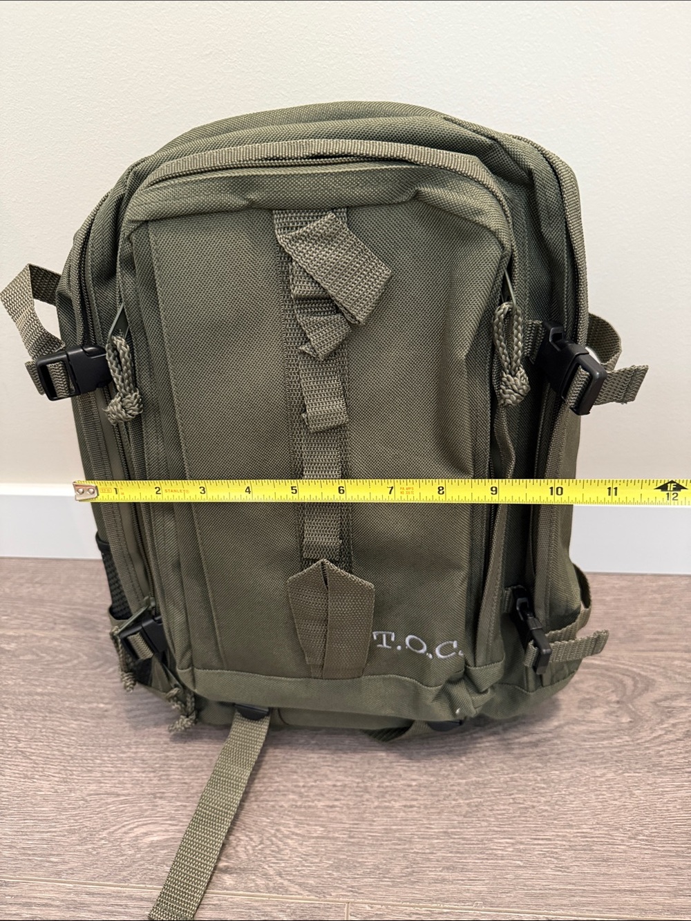 Olive Green Tactical Backpack - Picture 7 of 9